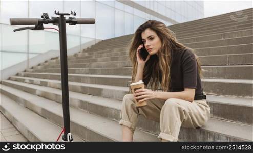 young woman talking phone 2