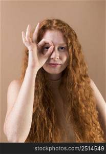 young woman teaching sign language 23