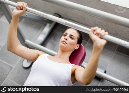 Young woman training in the gym