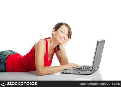 Young woman using a laptop