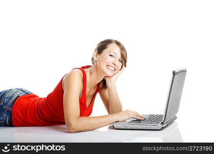 Young woman using a laptop