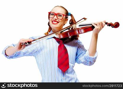 Young woman violinist