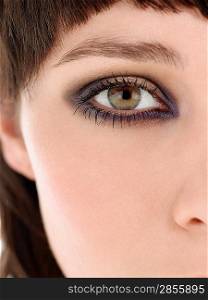 Young Woman Wearing Eye Makeup