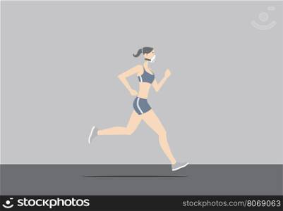 Young woman wearing pollution mask while exercising.&#xA;