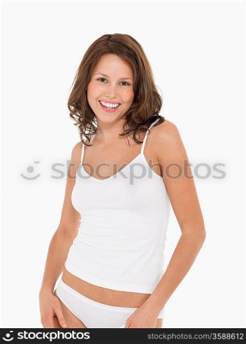 Young Woman Wearing Underwear