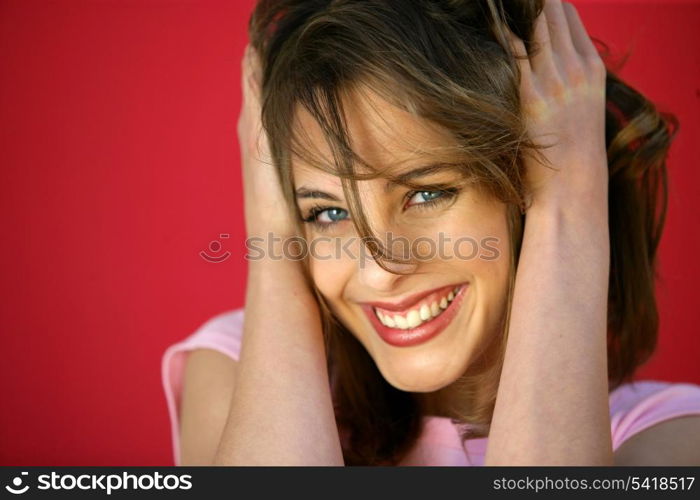 Young woman with bright smile