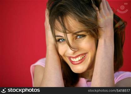 Young woman with bright smile