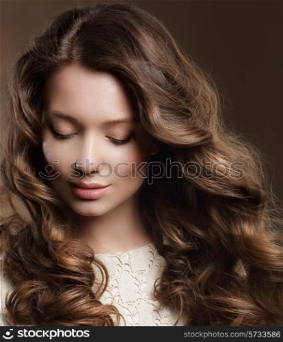 Young Woman with Brown Hair in Reverie