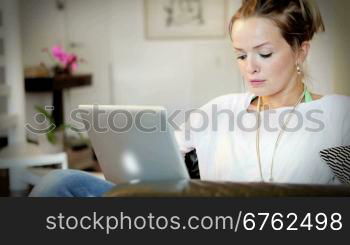 young woman with laptop