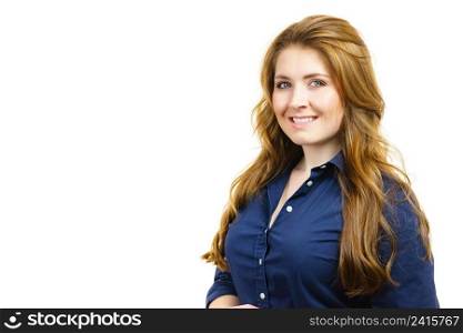 Young woman with long healthy brown hair. Woman with long healthy brown hair