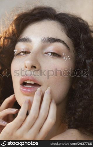 young woman with pearls make up 4