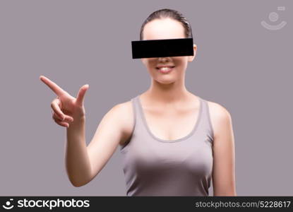 Young woman with virtual reality glasses