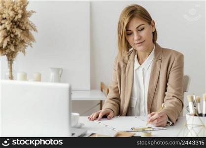 young woman writing book 2