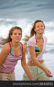 Young women at seashore, portrait