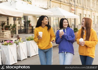 young women being friends even with ethnicity differences