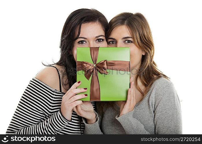 Young Women?s holding a present