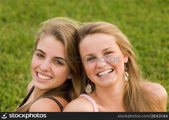 Young women smiling, portrait
