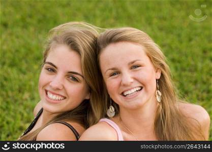 Young women smiling, portrait