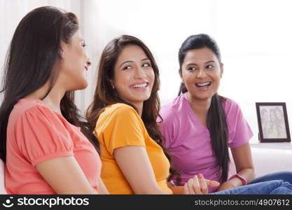 Young women spending leisure time together