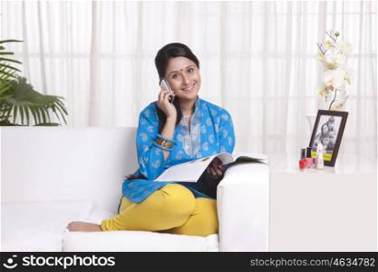 Young WOMEN talking on cell phone