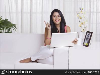 Young WOMEN using laptop