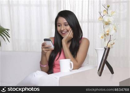 Young WOMEN with her cell phone
