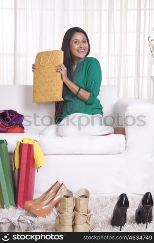 Young WOMEN with shopped goods