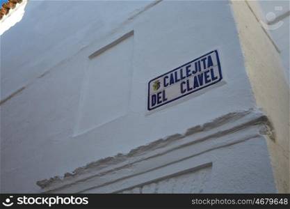 Zafra Callejita del Clavel street in Extremadura of Spain by via de la Plata