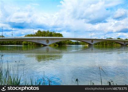 Zamora Poetas bridge over Duero river in Spain