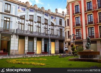 Zamora Santa clara street facades in Spain modernism