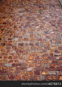 Zamora stone cobblestone floor texture detail in Spain