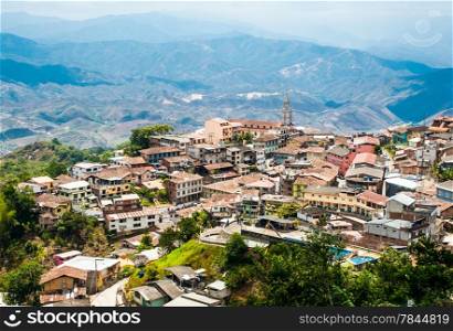 "Zaruma - Town in the Andes, Ecuador. Located in the southern province of El Oro (meaning literally "the gold") in the western range of the Andes mountains, Zaruma is a lovely hilltop town with steep twisted streets, painted wooden buildings, and fabulous views of the surrounding landscape"