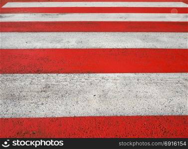 zebra crossing sign. Warning signs, red and white zebra crossing traffic sign