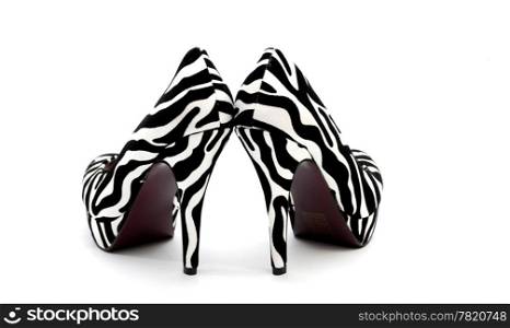 zebra design fashion female shoes