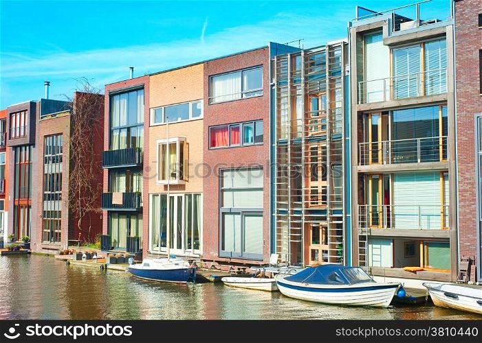 Zeeburg - modern luxury district of Amsterdam. Netherland
