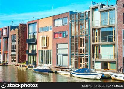Zeeburg - modern luxury district of Amsterdam. Netherland