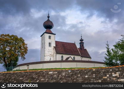 Zehra, Slovakia - 29 September, 2022  view of the 13th-century Holy Spirit Church in the Slovakian village of Zehra