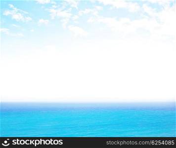 Zen beach background, beautiful clean clear fresh water and sky border, blue natural abstract background, calm sea view, turquoise ocean, white add text space, isolated, relax summer travel vacation