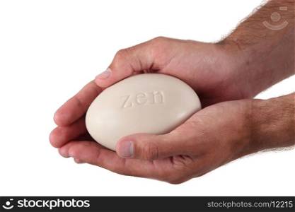 Zen engraved on a pebble