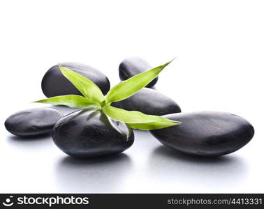 Zen pebbles. Stone spa and healthcare concept.