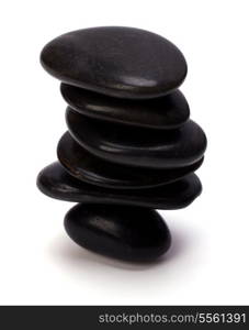 zen stones isolated on white background