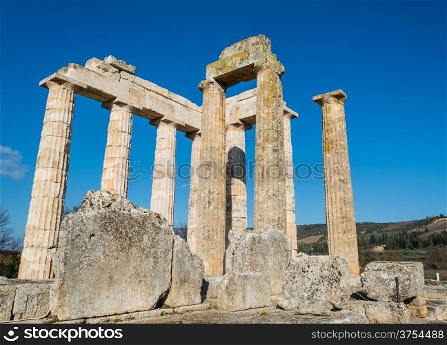 Zeus temple in the ancient Nemea, Greece