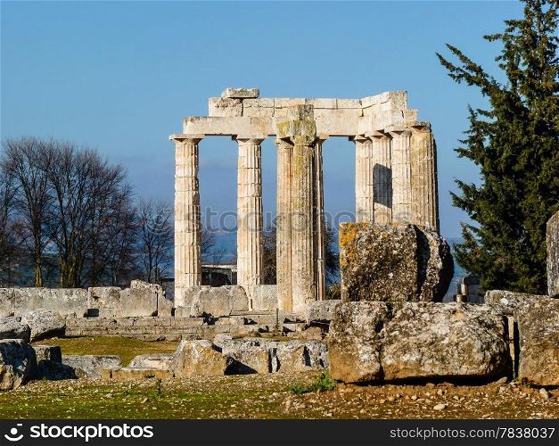 Zeus temple in the ancient Nemea, Greece