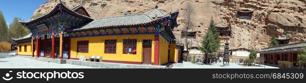 ZHANGYE, CHINA - CIRCA MAY 2017 Matisi monastery