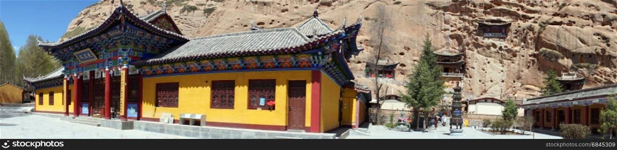 ZHANGYE, CHINA - CIRCA MAY 2017 Matisi monastery