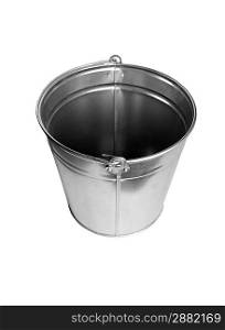Zinc bucket isolated on white