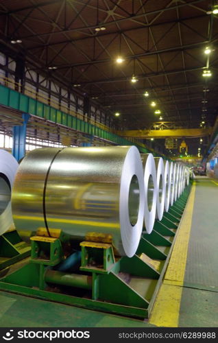 zinc-coated steel coil in steel plant