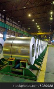 zinc-coated steel coil in steel plant