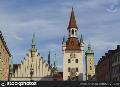 Zodiac Clock Tower, Marienplatz, Munich, Bavaria, Germany, Europe.