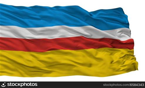Zory City Flag, Country Poland, Isolated On White Background. Zory City Flag, Poland, Isolated On White Background